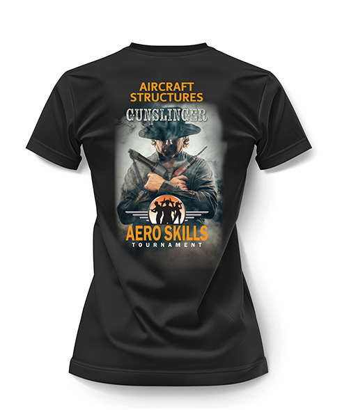 Blank black lady t-shirt templates for designing casual clothing